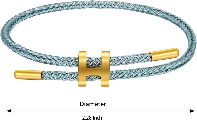 AIMADE Store Bracelets for Women Adjustable Charm Bracelet, 18k Gold-plated Buckle Design Titanium Steel Wire Rope Women's Gift Jewelry - Image 2